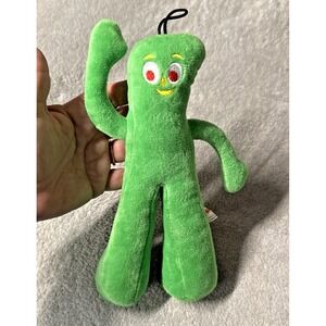 Gumby 9" Plush Stuffed Toy Green w/ Squeaker Embroidered Face Prema Toys